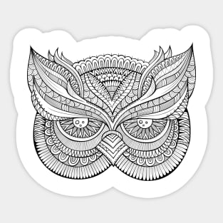 Owl Head - White Sticker